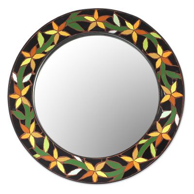 Fair Trade Indian Mosaic Ceramic Mirror