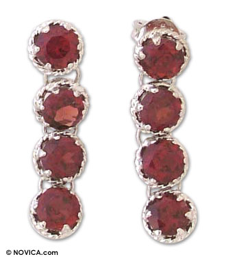 Garnet earrings