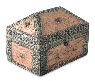 Repousse Mango Wood Jewelry Box
