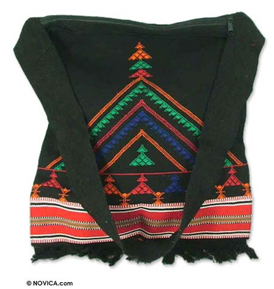 Embroidered Cotton Shoulder Bag