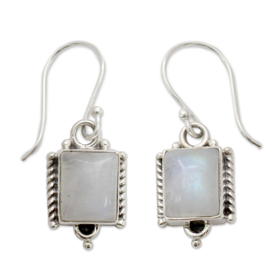 Handmade Sterling Silver and Moonstone Earrings