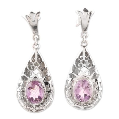 Amethyst dangle earrings