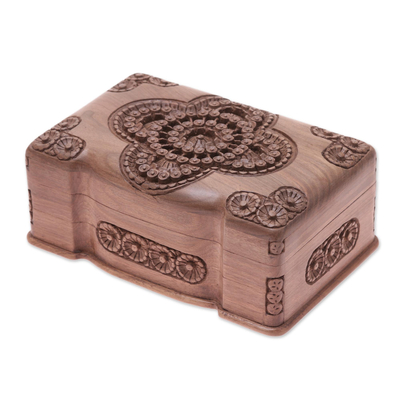 Floral Wood Jewelry Box