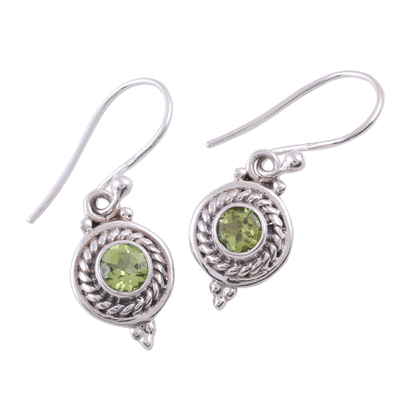 Fair Trade Jewelry Sterling Silver and Peridot Earrings
