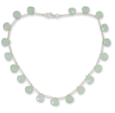 Chalcedony and Sterling Silver Artisan Crafted Necklace