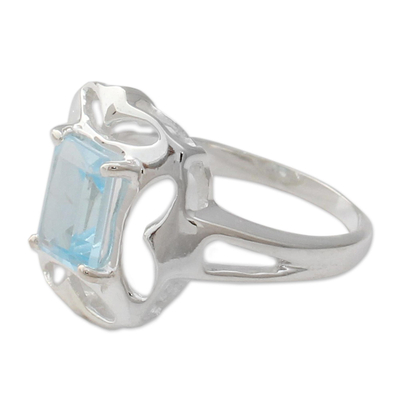 Hand Made Silver and Blue Topaz RIng