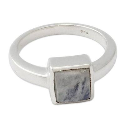 Moonstone Ring from India Sterling Silver Jewelry