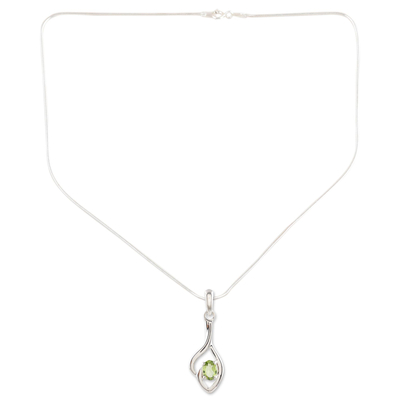 Sterling Silver and Peridot Necklace