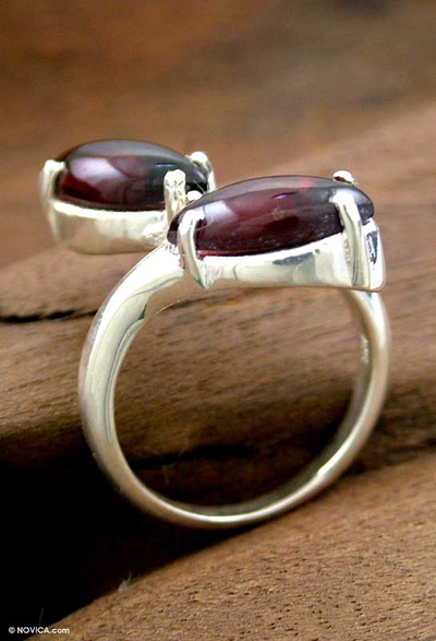 Garnet cocktail ring