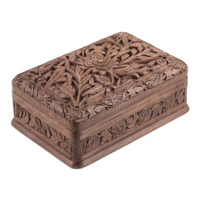 Walnut wood jewelry box