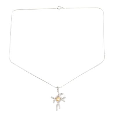 Citrine pendant necklace