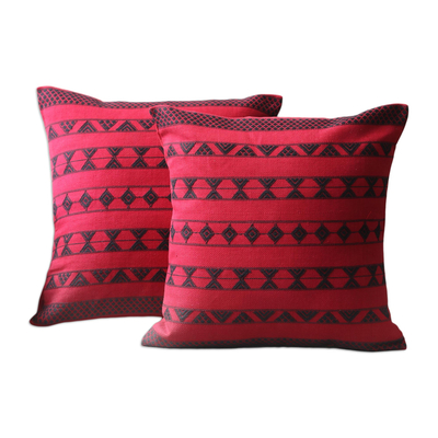 Cotton Patterned Cushion Cover (Pair)