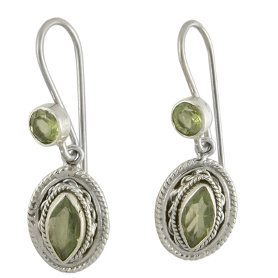 Hand Made Jewelry Sterling Silver and Peridot Earrings