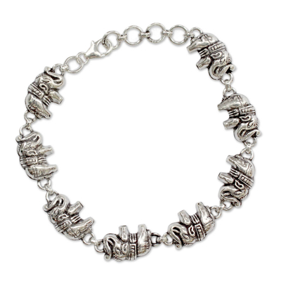 Elephant Jewelry Bracelet Sterling Silver from India