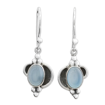 Fair Trade Sterling Silver and Chalcedony Earrings