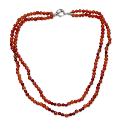 Carnelian strand necklace