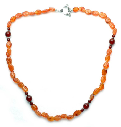 Carnelian strand necklace