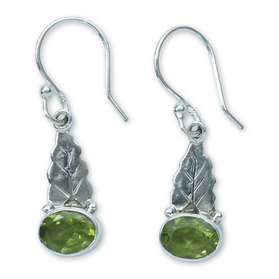 Peridot and Sterling Silver Artisan Crafted Earrings