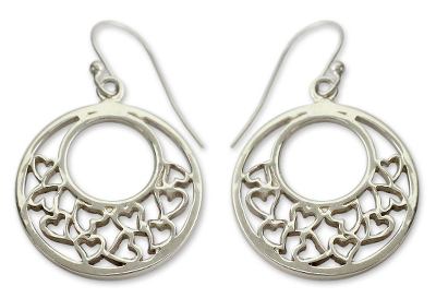Sterling silver heart earrings