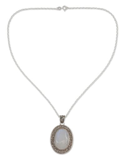 Artisan Jewelry Moonstone and Sterling Silver Necklace