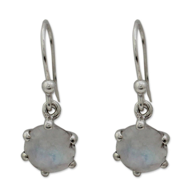 Sterling Silver and Moonstone Dangle Earrings