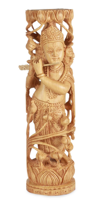 Handmade Hinduism Wood Sculpture