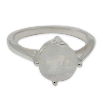 Fair Trade Sterling Silver Single Stone Moonstone Ring