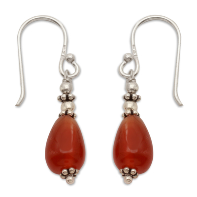 Carnelian dangle earrings