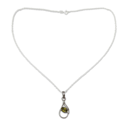 Peridot pendant necklace