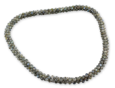 Natural Labradorite Necklace hand Crafted Beaded Jewelry