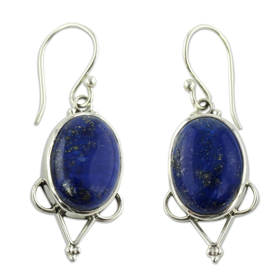 Lapis lazuli dangle earrings