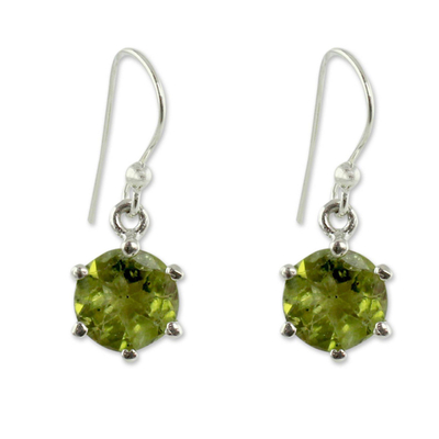 Handcrafted Sterling Silver and Peridot Earrings