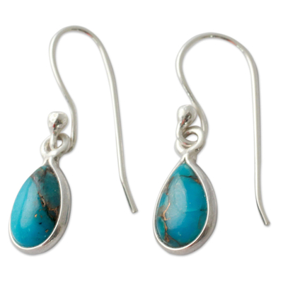 Composite Turquoise on Sterling Silver Earrings