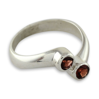 Sterling Silver Ring with Garnet