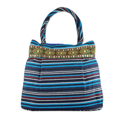 Hand-loomed Cotton Shoulder Bag from India