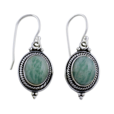 Handcrafted Indian Earrings with Amazonite