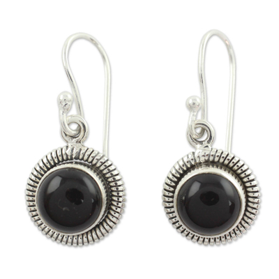 Fair Trade Sterling Silver and Onyx Earrings
