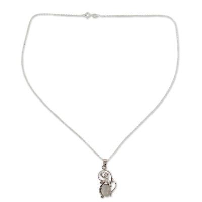 Artisan Crafted Moonstone and Sterling Silver Necklace