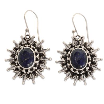 Fair Trade Lapis Lazuli and Sterling Dangle Earrings