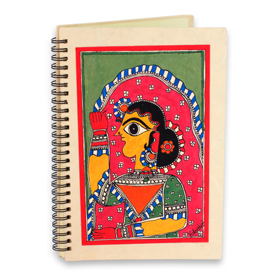 Signed Handpainted Madhubani Style Blank Journal