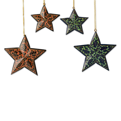 Fair Trade Star Shaped Christmas Ornaments (set of 4)