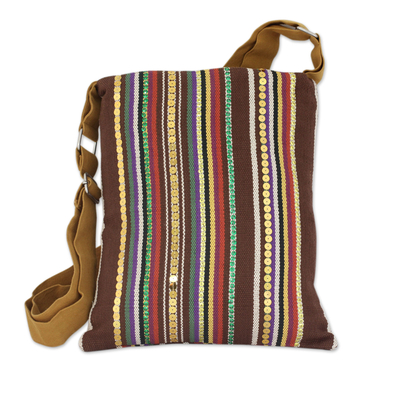 Indian Handmade Multicolor Cotton Cross-Body Handbag