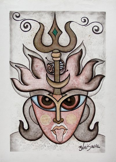 Original Stylized Painting of the Goddess Kali