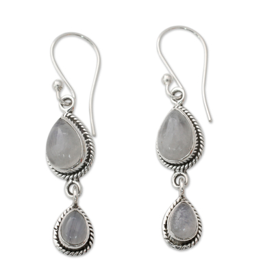 Rainbow Moonstone Fair Trade Earrings with Sterling Silver