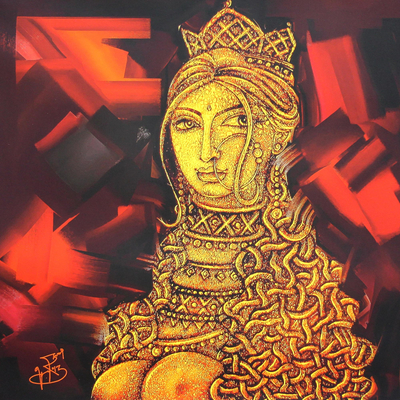 Fine Art Giclee Print on Canvas of Woman from India