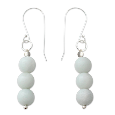 Hand Crafted Amazonite and Sterling Silver Dangle Earrings