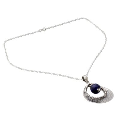 Lapis Lazuli in Indian Jewelry 925 Sterling Silver Necklace