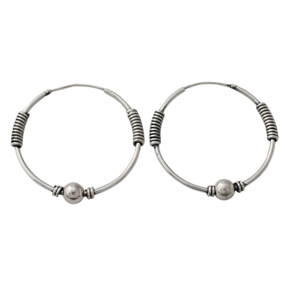 Artisan Crafted Sterling Silver Endless Hoop Earrings