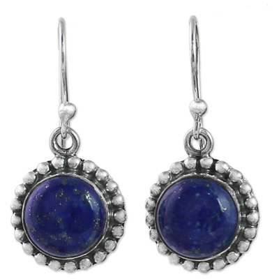 Lapis Lazuli and Sterling Silver Gemstone Dangle Earrings