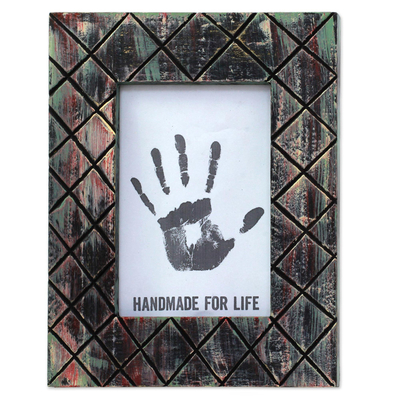 Wood Photo Frame Black Distressed (5x7) from India